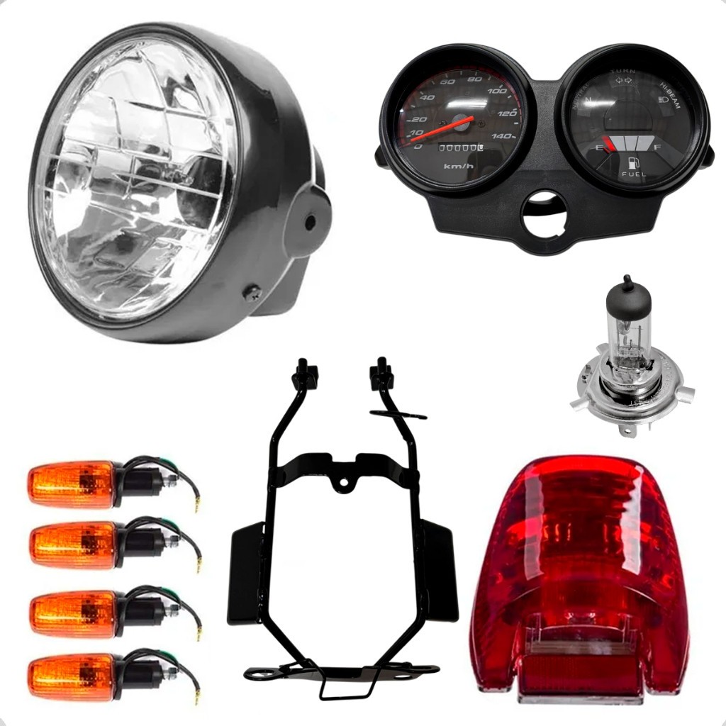 Kit Painel Lanterna Farol Pisca Cg 125 Titan 2000 Até 2004