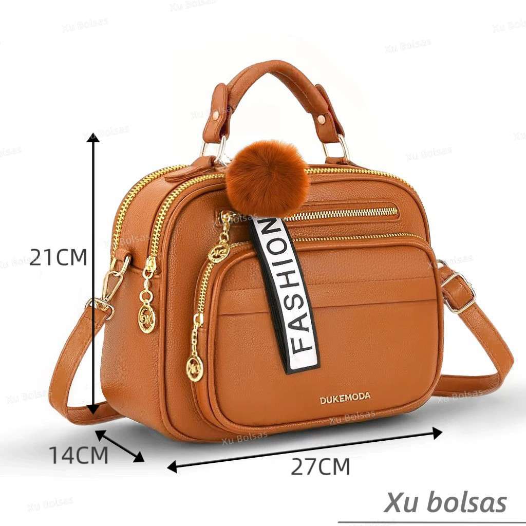 Bolsa Feminina Com Chaveiro Tira Colo Faixa de Mão De Couro Tranversal DEC6073# em Oferta na Shopee
