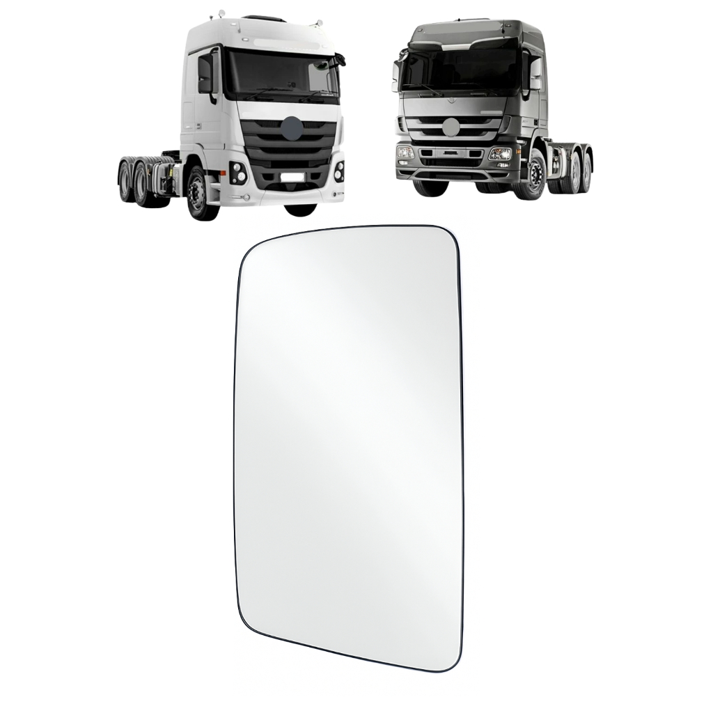 Lente Vidro Espelho Retrovisor Principal Actros 2010 a 2019 com Desembaçador