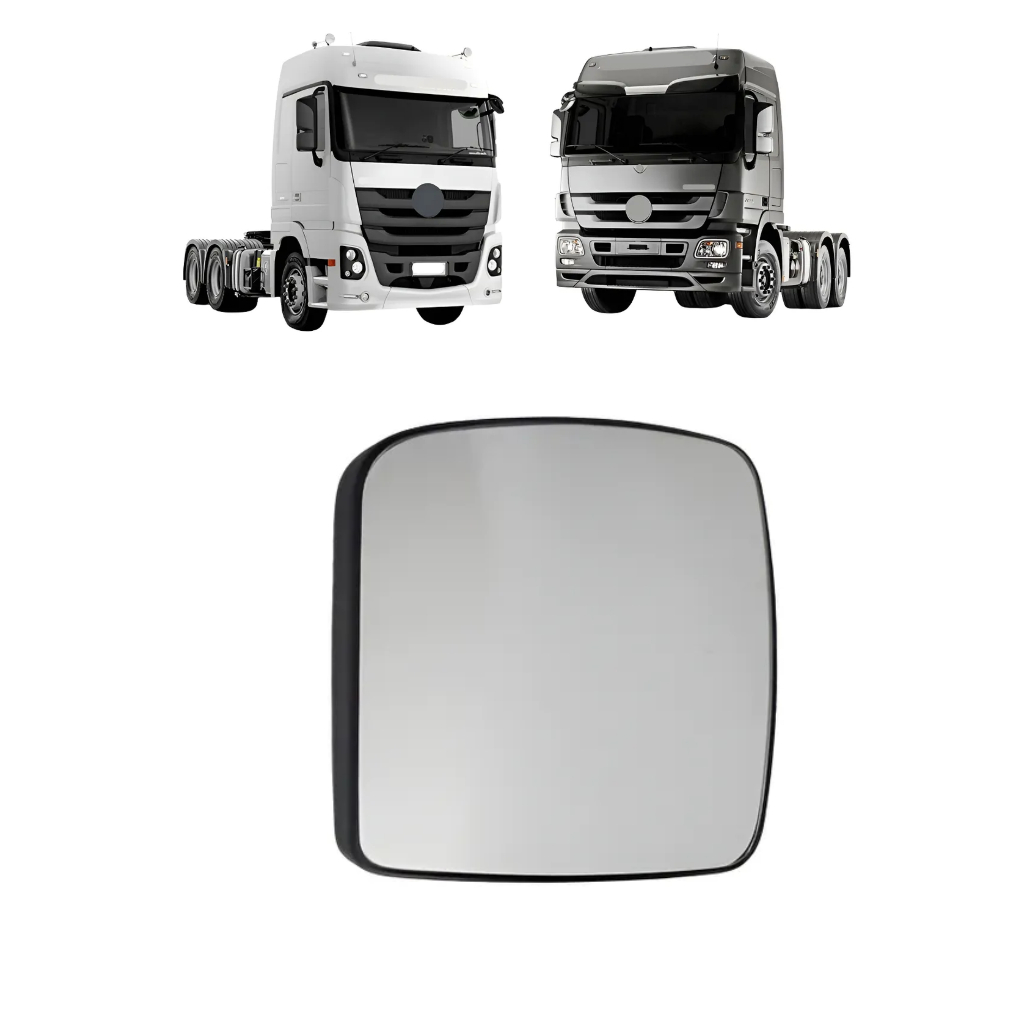 Lente Vidro Espelho Retrovisor Auxiliar Actros 2010 a 2019 com Desembaçador