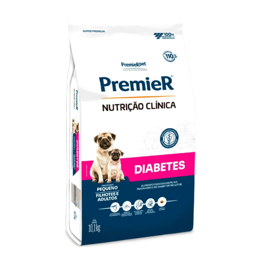 Ração Premier Nutrição Clínica Diabetes Cães Pequeno Porte 10,1kg em Oferta na Shopee