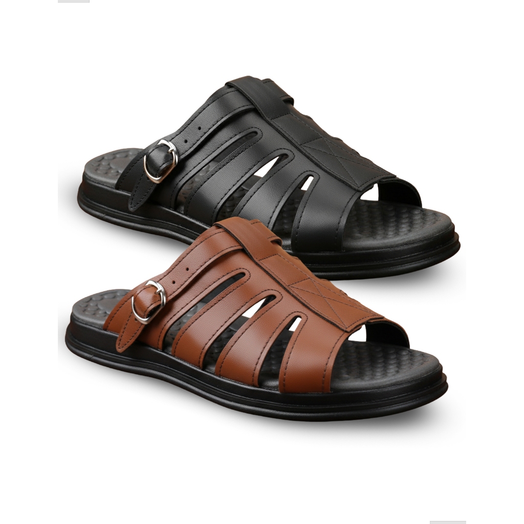 Sandália Franciscana Masculina Kit 2 Pares Leve Confortável Anatômica Calce Fácil
