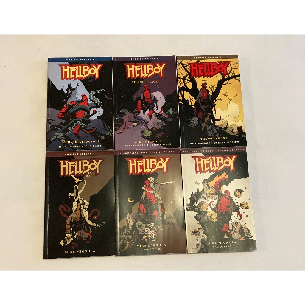 hq mike mignola - hellboy omnibus 6 volumes (inglês)