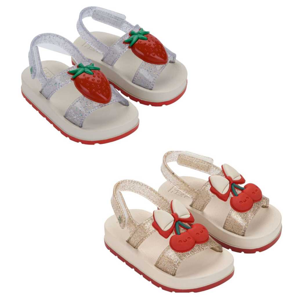 Sandália Baby Zaxynina Cherry Calce Fácil Glitter Estilosa Brilhosa Menina em Oferta na Shopee