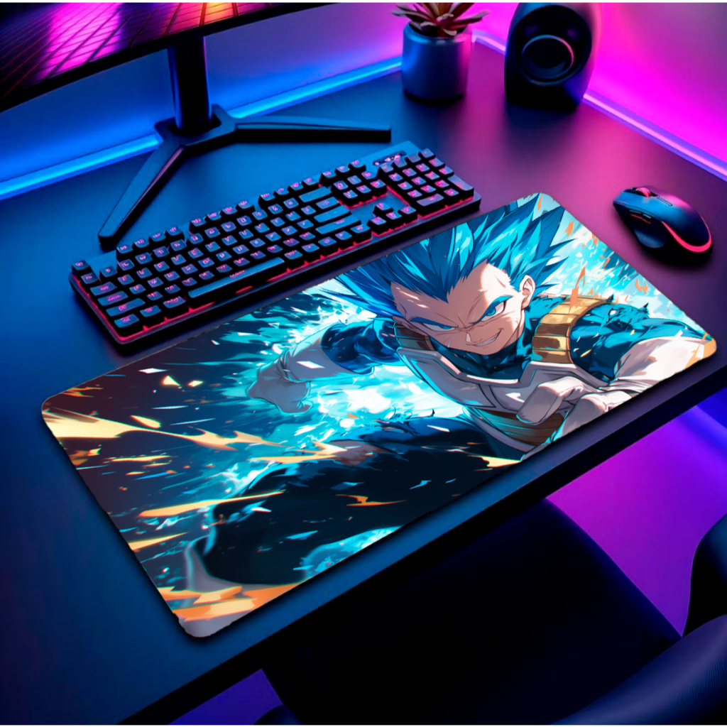 Mouse Pad Gamer Grande Personalizado RGB Anime Apoio Ergonômico Base Antiderrapante Confortável