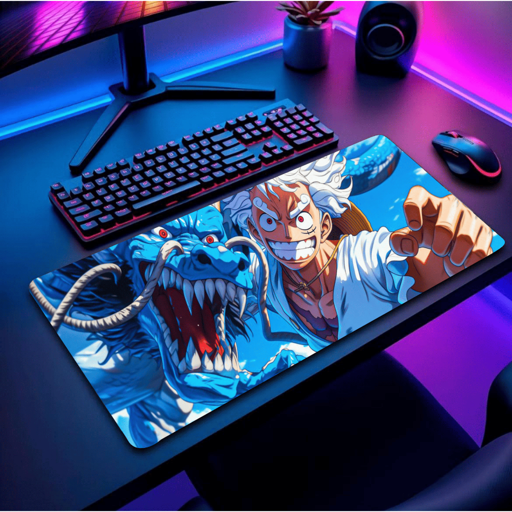 Mouse Pad Grande Gamer Personalizado RGB com Apoio de Pulso Ergonômico Antiderrapante Premium