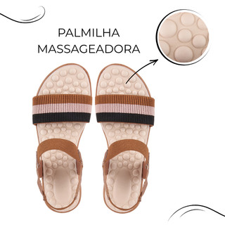 Sandália Papete Feminina Ortopédica com Elástico Confortável Moderna com Palmilha Massage…