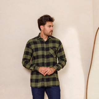 Camisa Xadrez Flanela Flanelada Blusa Masculina Manga Longa Festa Junina Vida Loca em Oferta na Shopee