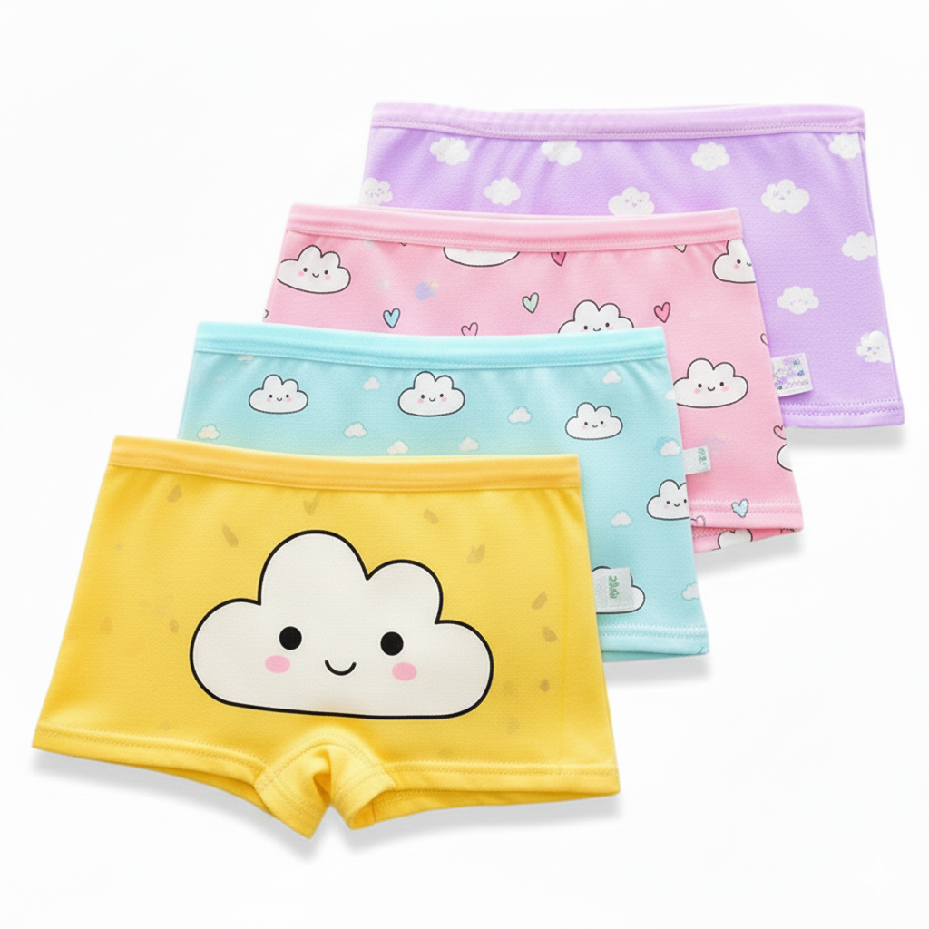 Kit 3 Calcinha Box Boxer Short Shortinho Menina Infantil Estampada Microfibra