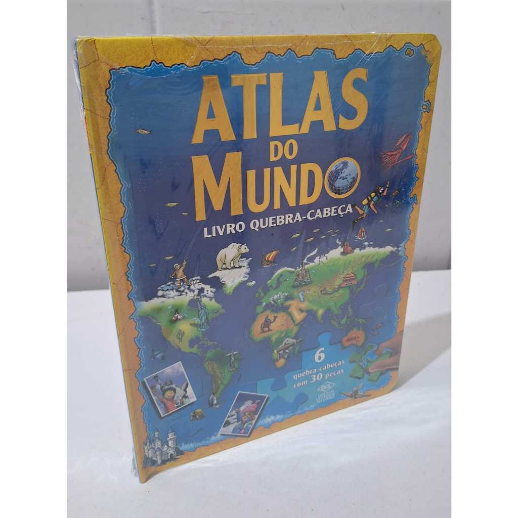Atlas do Mundo Livro Quebra-cabeça Gaston Vanzet Editora Difusão Cultural do Livro 2011