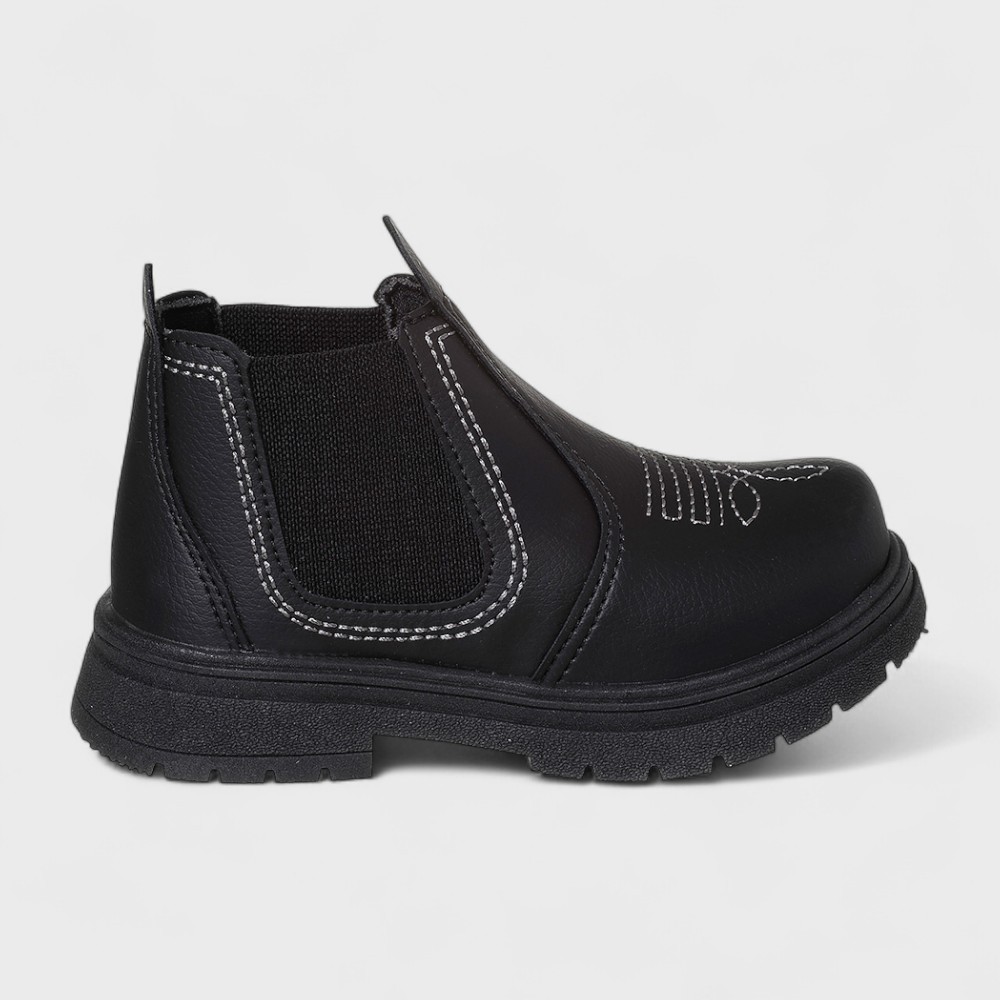 Bota Infantil Masculina Botina Jeca Menino Preto Com Estampa Bordada em Oferta na Shopee