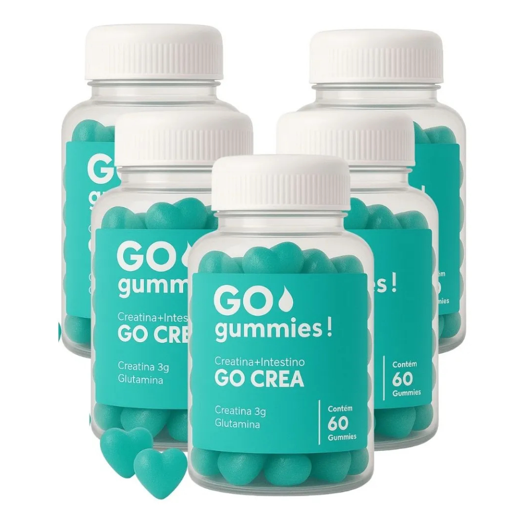 Creatina + Glutamina Go Gummies Crea 300 Gomas 3g Cada