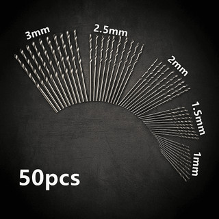 Jogo Kit 50 Brocas Aço Rapido 1mm 1,5mm 2mm 2,5mm 3mm (50pç)