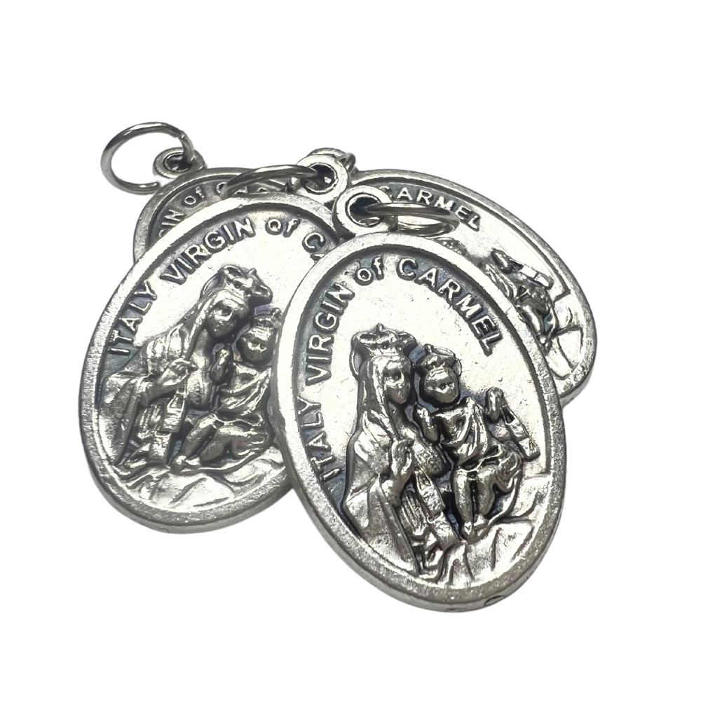 Medalha de Nossa Senhora Do Carmo | Medalha Carmelita | Pingente para Consagração Mariana | Escravo de Maria
