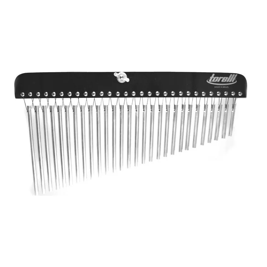 Carrilhão Preto 28 Barras Alumínio Natural Ta 313 Torelli Preto E Prata