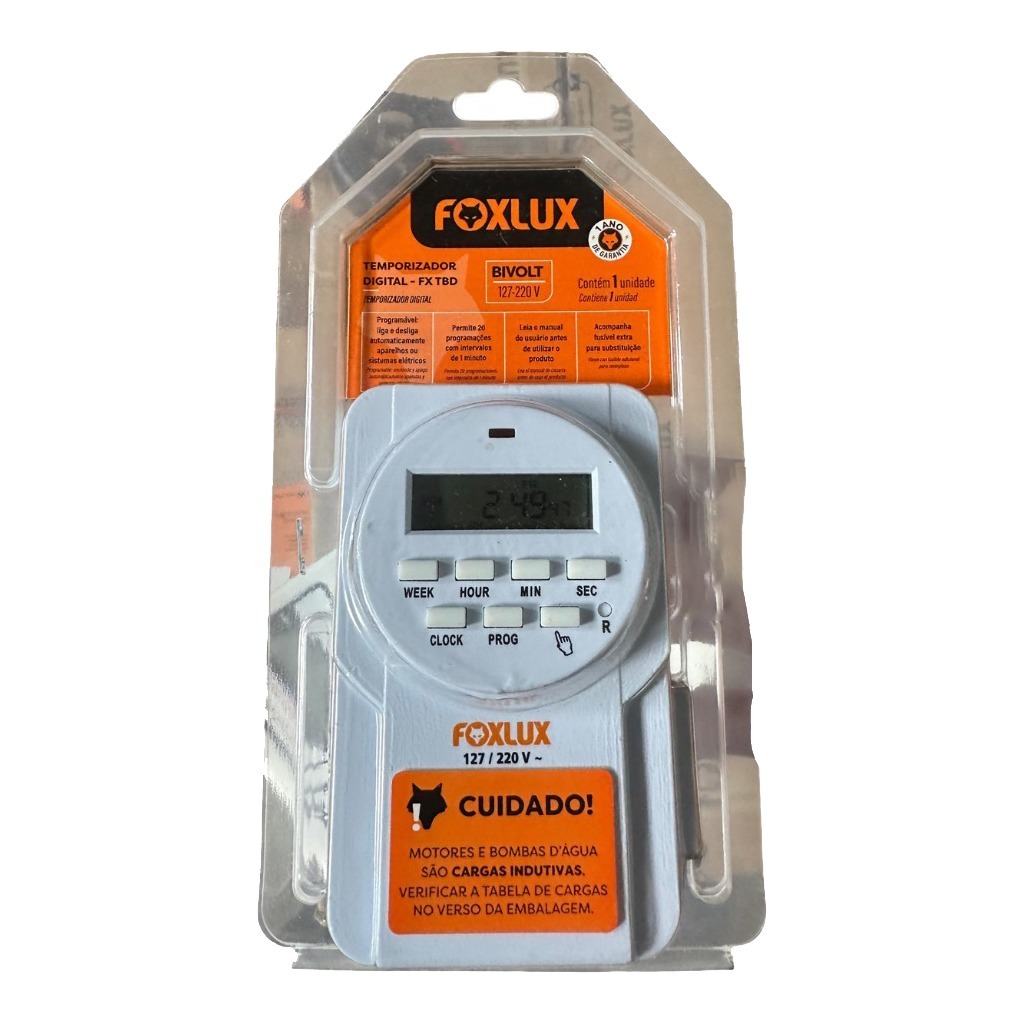 Programador Digital de Tempo Bivolt - Foxlux