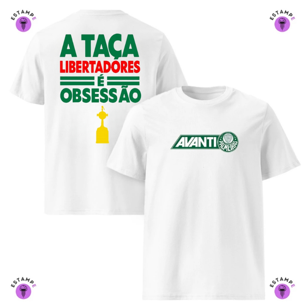 Camisa Camiseta Infantil Palmeiras Taça Libertadores Obsessão Avante Palestra Verdão Blusa 100% Algodão Premium Infantil