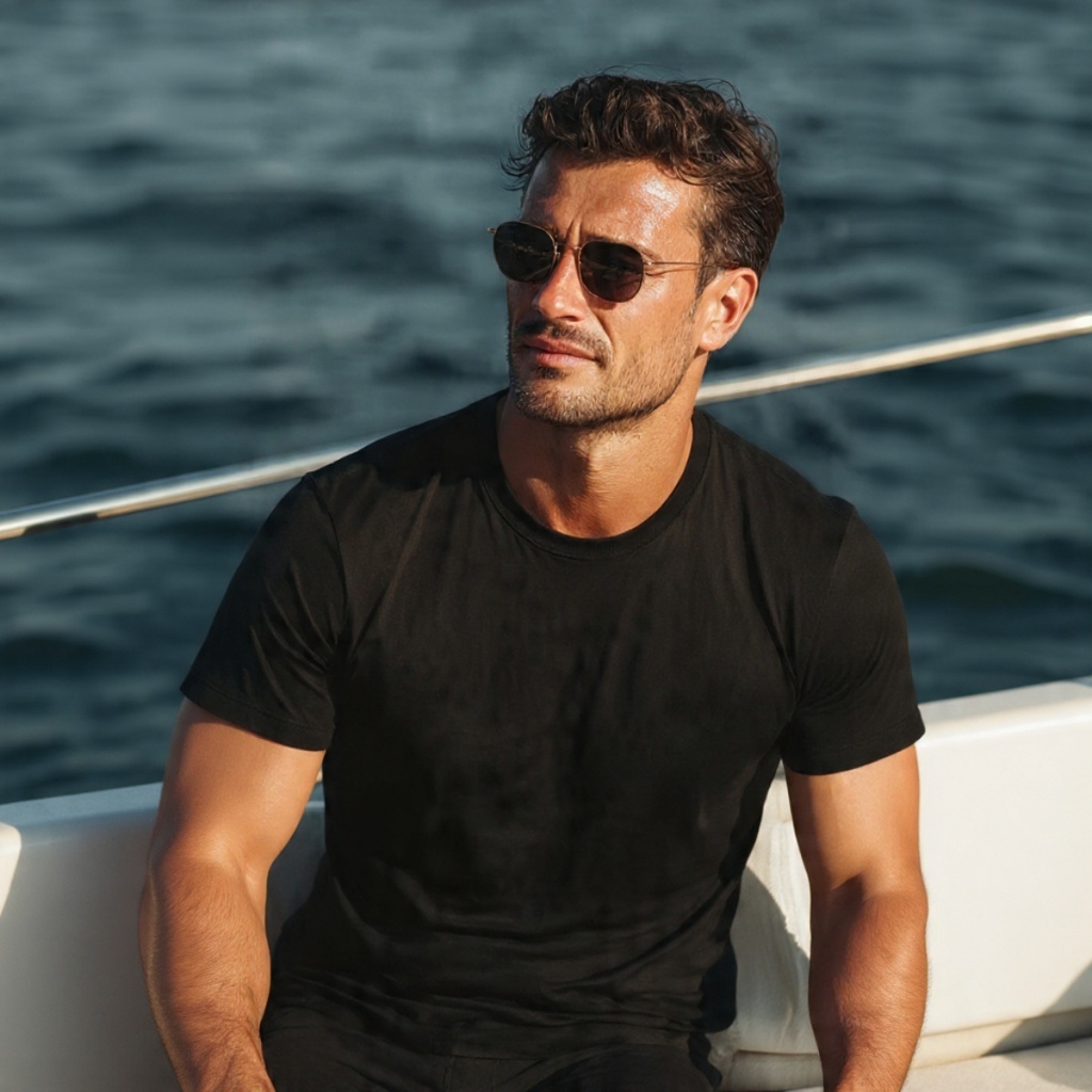 Camiseta Básica Masculina Lisa Premium Algodão Egípcio