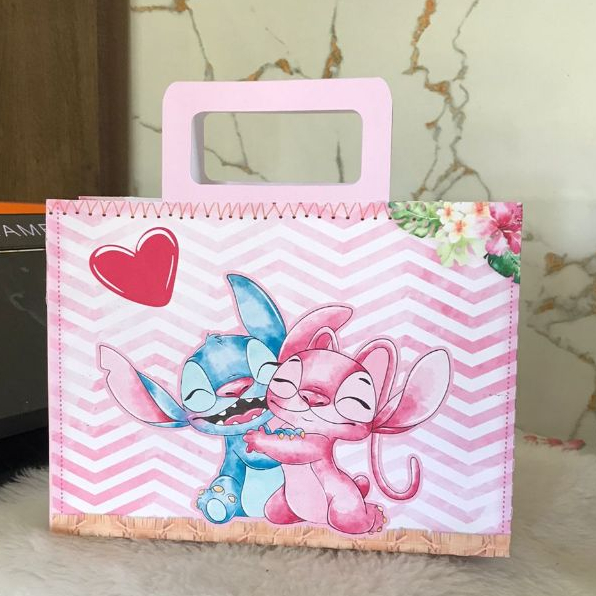 Sacola surpresa personalizada Stitch - Lembrancinhas  personalizadas Stitch Caixinhas personalizadas