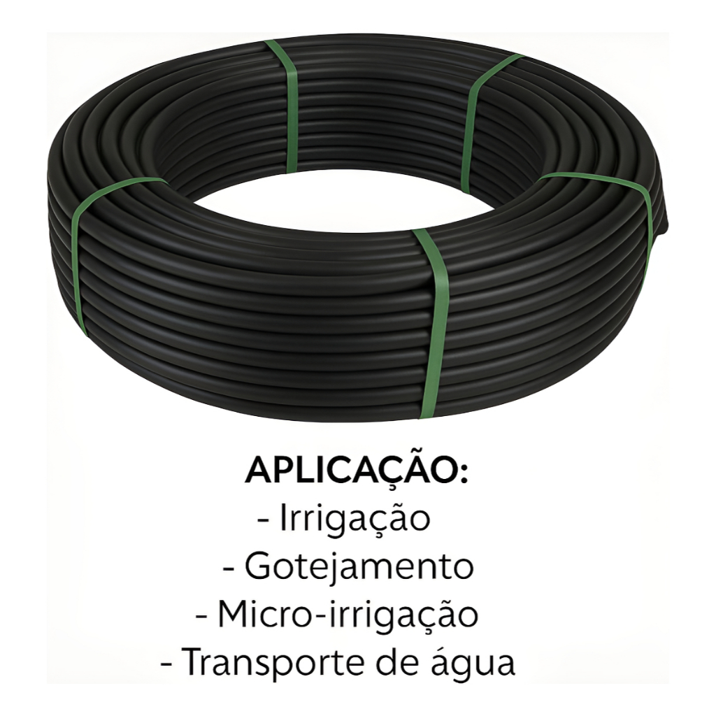 Mangueira Preta Tubo P/ irrigação Plástica 3/4 100m Reforçada Promoção. em Oferta na Shopee