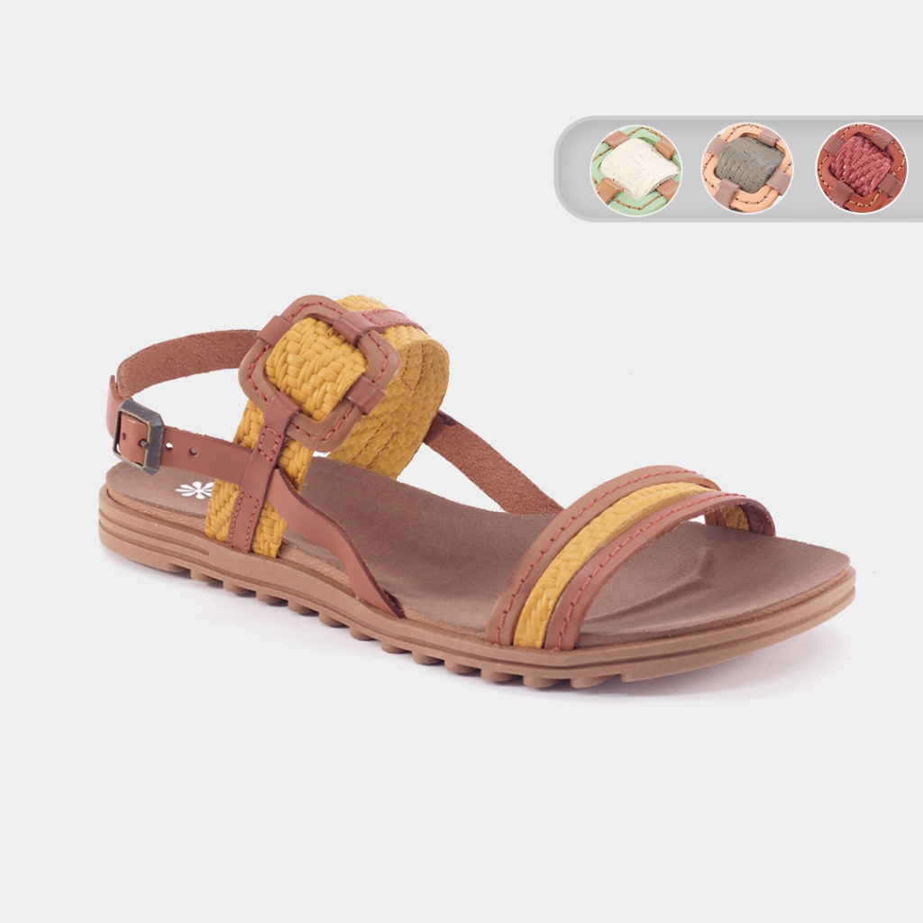 Sandalia New Face Nazare Couro Rasteira Feminina 23921/23927 em Oferta na Shopee