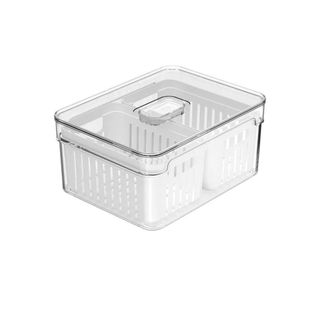 Organizador De Geladeira 2,2 Litros Para Frutas Com Cesto Duplo OU