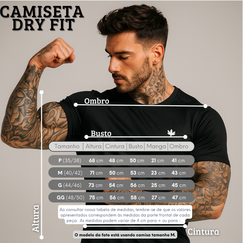 Detalhes do Kit 5 Camiseta Dry Fit Academia Alta Performance Treino Não Transpira