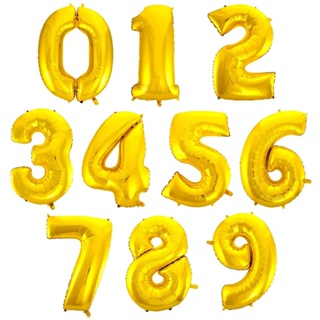 Balão Metalizado Número Dourado 70cm Festa Decoração Enfeite em Oferta na Shopee