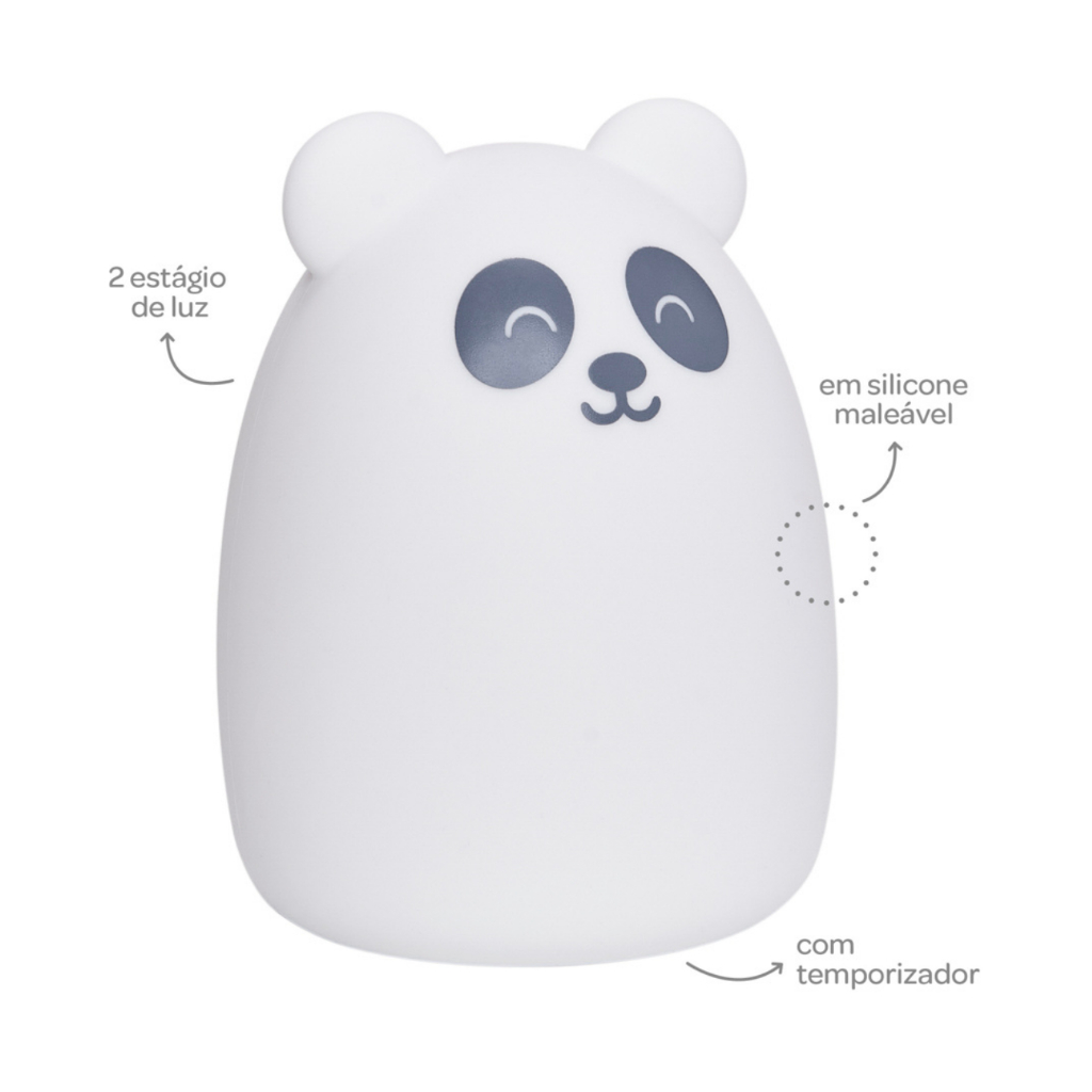 Luminária Buba em Silicone Abajur  Gumy Luz Noturna Quarto Bebe Infantil Buba