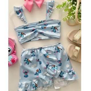 Biquini infantil 3 peças estampado em Oferta na Shopee