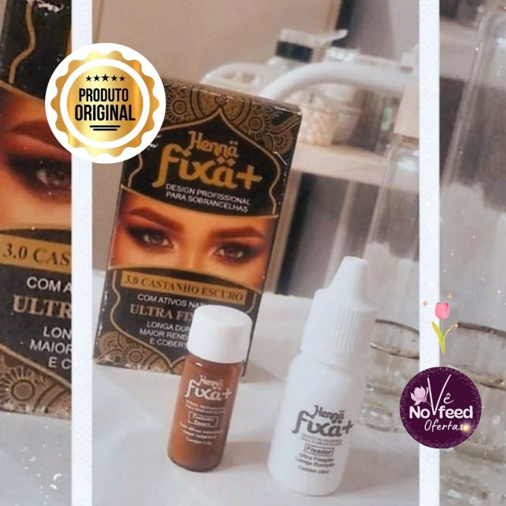 Henna Fixa + Design Profissional p/Sobrancelhas 1,5g 10ml — imagem 2 de 2