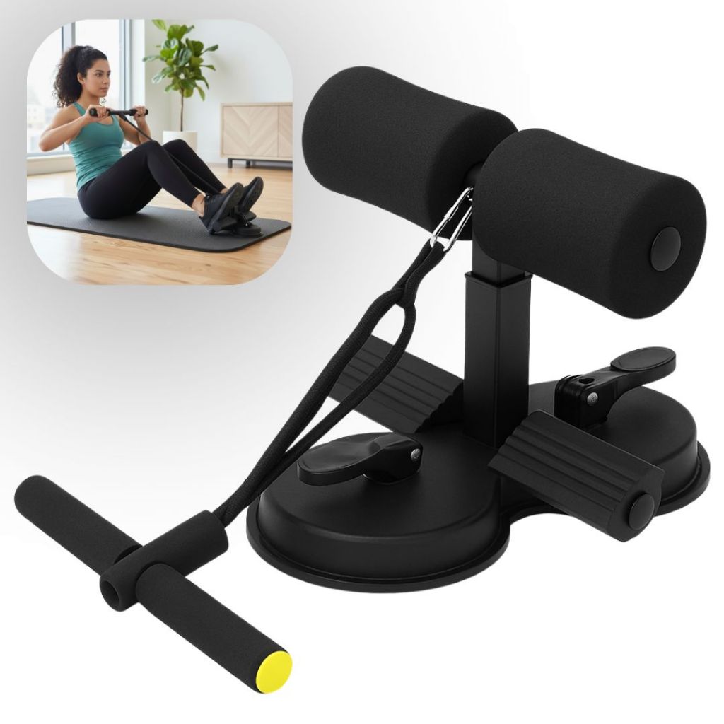 Equipamento Auxiliar de Abdominais Fitness Unissex Muscular Dispositivo de Pé Fixo