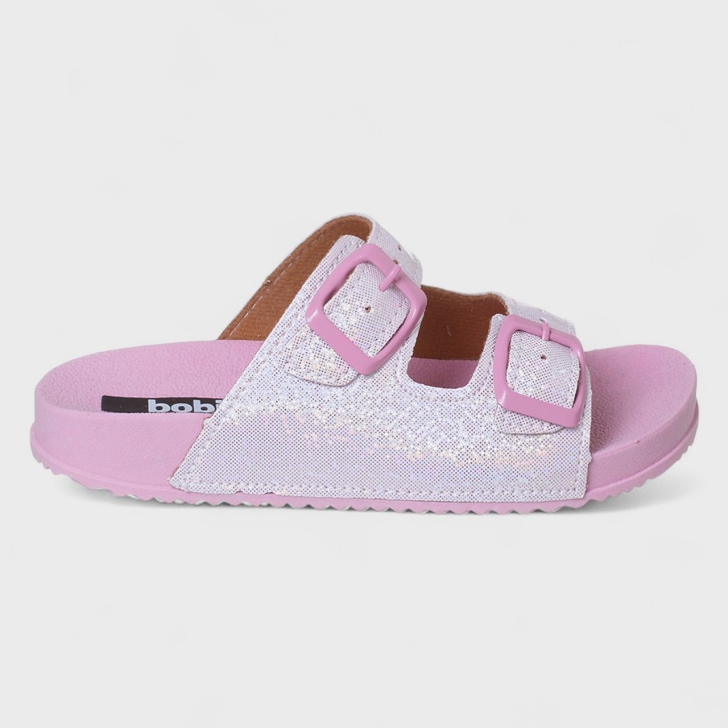 Sandália Birken Infantil Feminina Fivela Dupla Rosa Chinelo Meninas Confortável