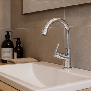 Torneira Lavatório Lavabo ABS 1/4 Volta Banheiro Simples Lavatório Cromada em Oferta na Shopee