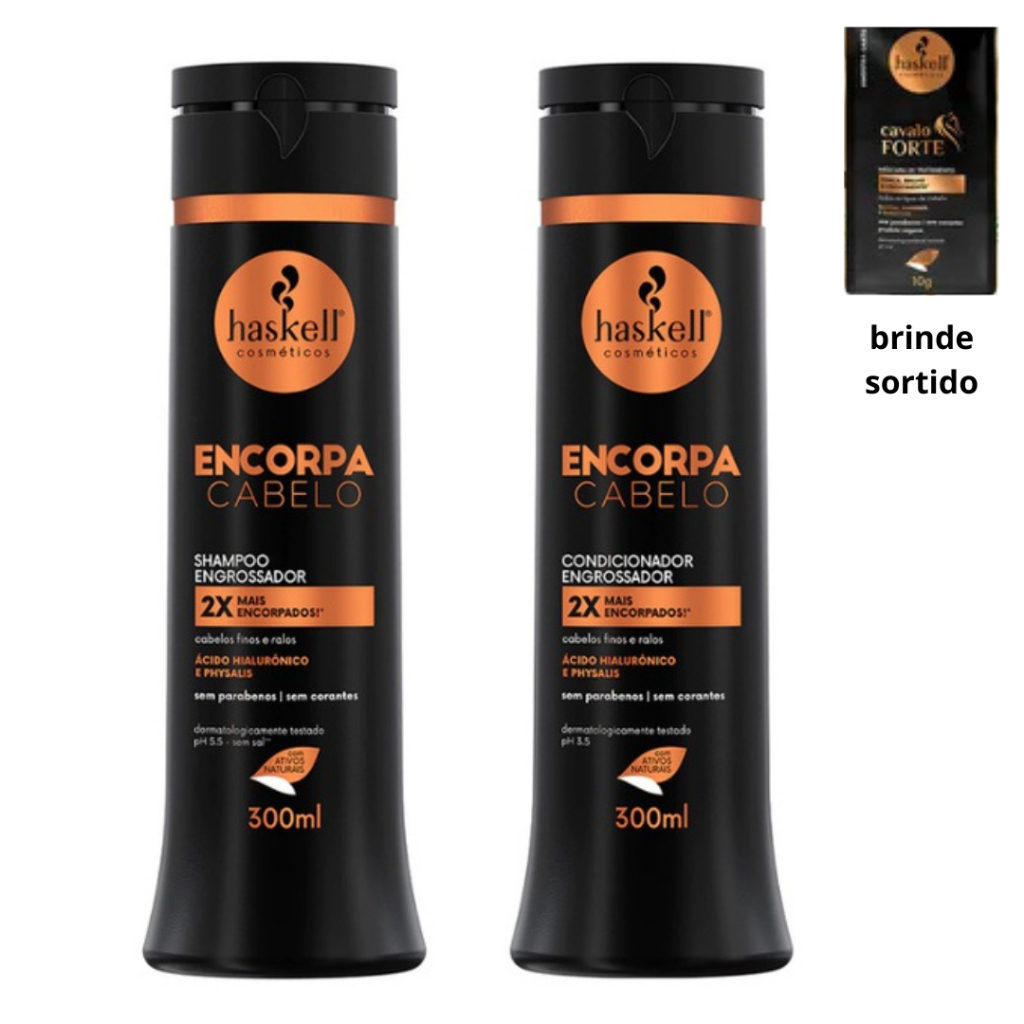 Kit Haskell Encorpa Cabelo Shampoo/Condicionador 300ml