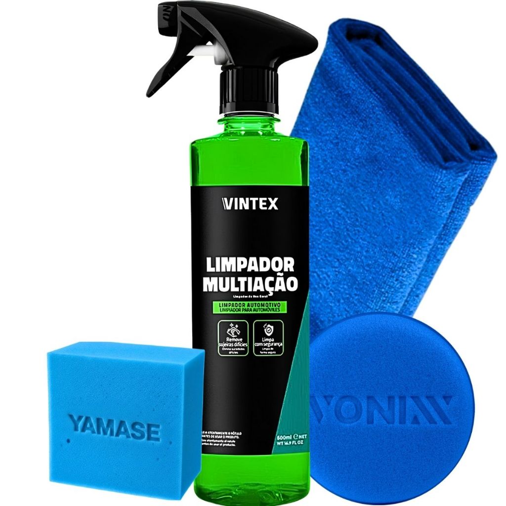 Limpador Multiação APC para Plásticos Vintex + Pano + Aplicador em Oferta na Shopee