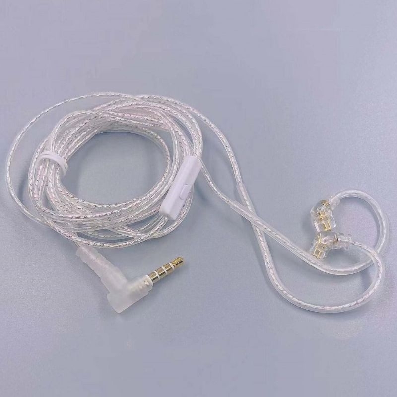 Cabo P2 KZ Banhado a Prata Com Microfone ou Sem Microfone P2 3.5mm