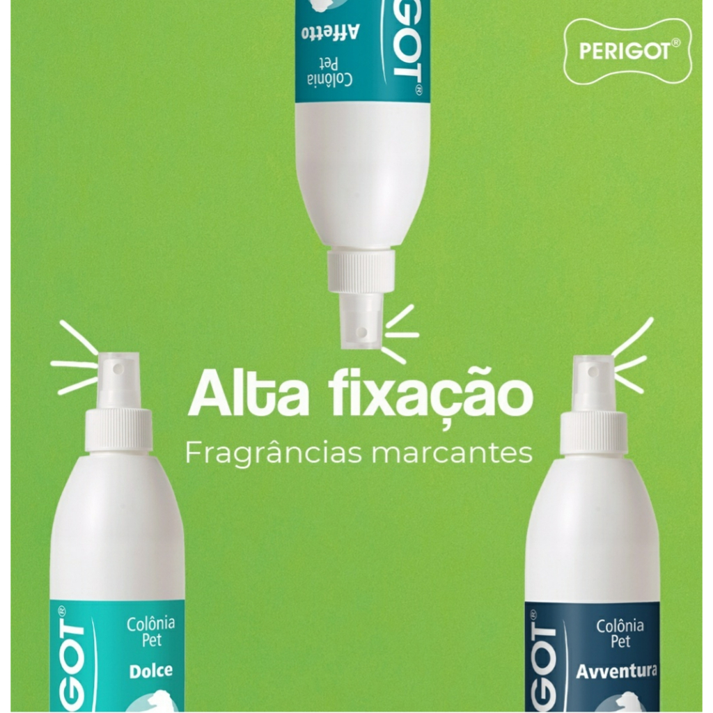 Perfume Perigot 500ml - Escolha a Fragrância - Original - Profissional - Colonia para Cães e Gatos
