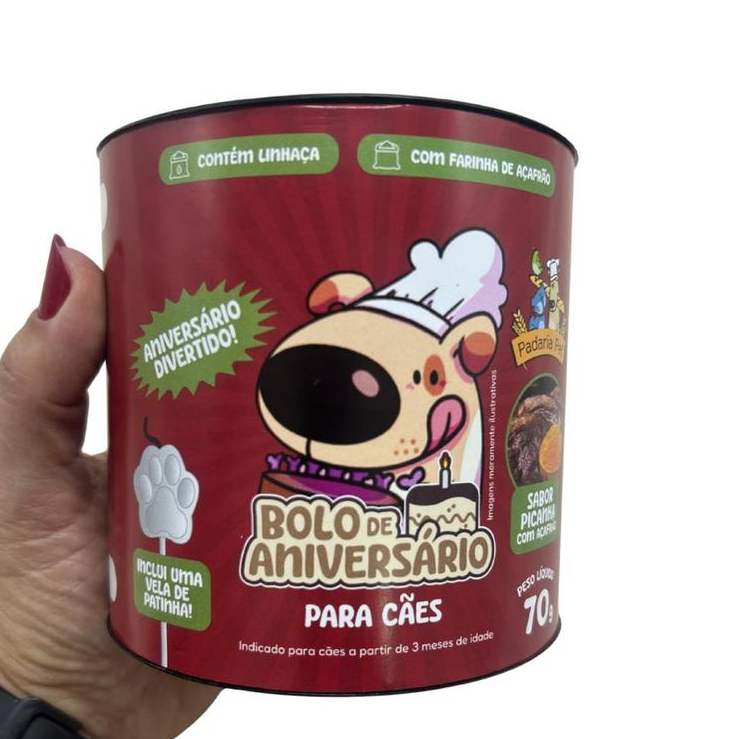 Bolo de Aniversário para Cães Picanha Com Açafrão 70 g