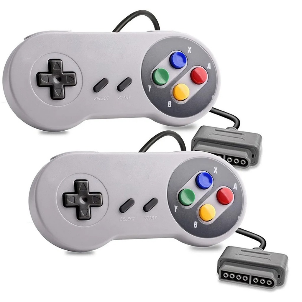 Kit 2 Controles Super Nintendo SNES Joystick em Oferta na Shopee