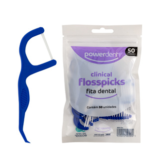 Fita Dental Flosspicks com Haste 50un em Oferta na Shopee