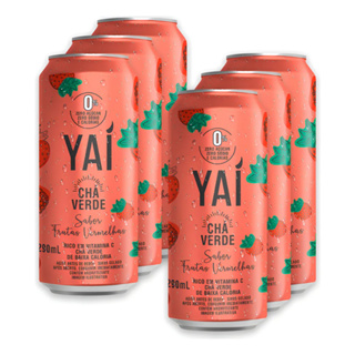 Chá verde Frutas vermelhas, Limão siciliano, laranja com gengibre, lichia e Jabuticaba 6x350ml YAI em Oferta na Shopee