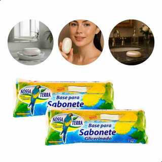 2kg Bases Glicerinada Nossa Terra Perolada Para Sabonetes Glicerinados de Fácil Manuseio