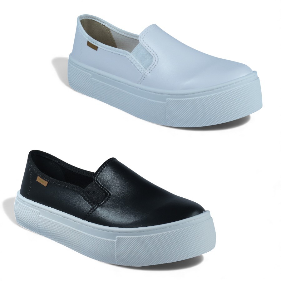 Tênis Feminino Slip On Moleca 5658530 em Oferta na Shopee