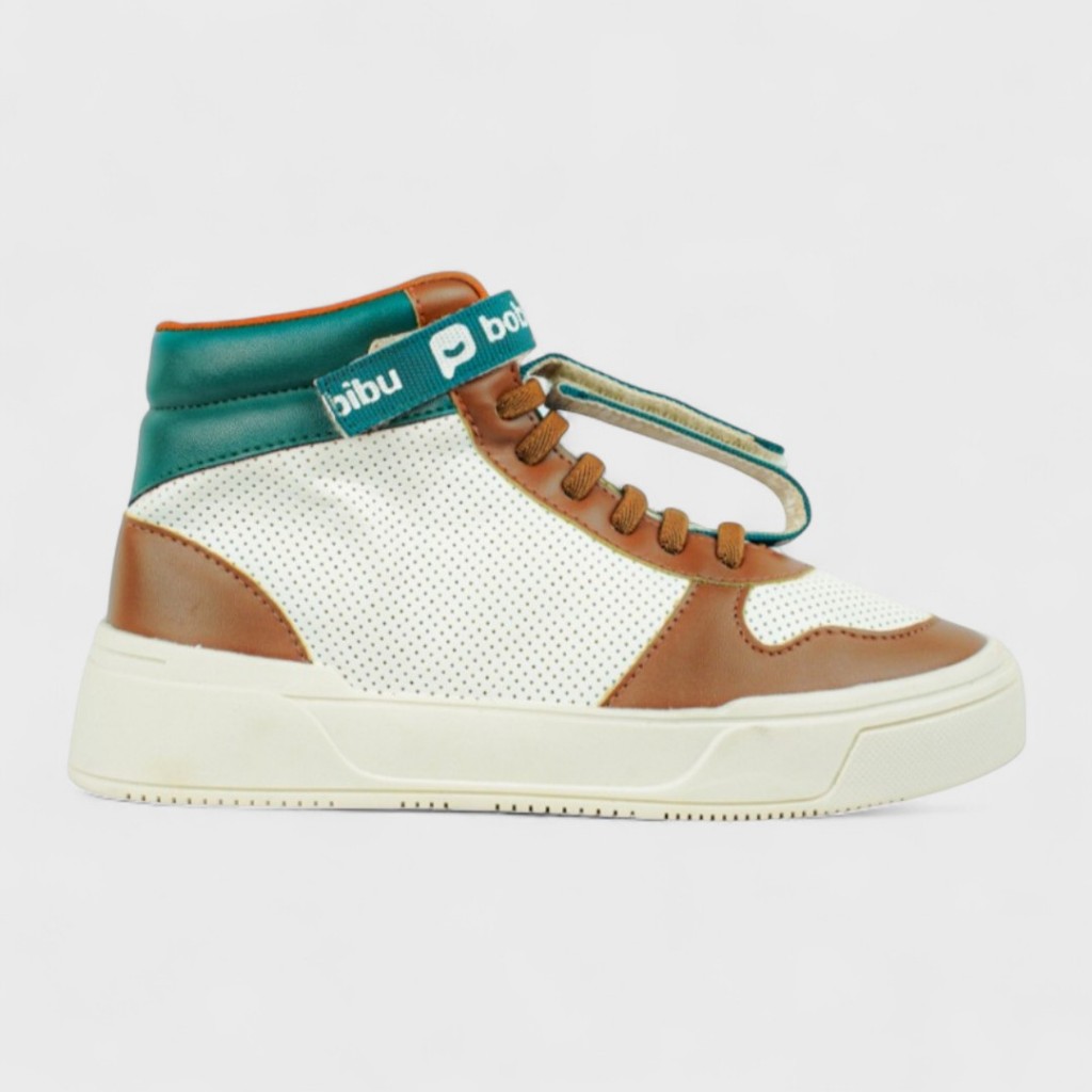 Tênis Infantil Masculino Cano Alto Branco/Caramelo Casual Moda Confortável em Oferta na Shopee