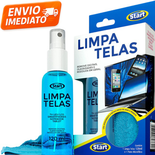 Kit Limpa Telas celular Tv Led Lcd Notebook + Pano de Micro Fibra não risca em Oferta na Shopee