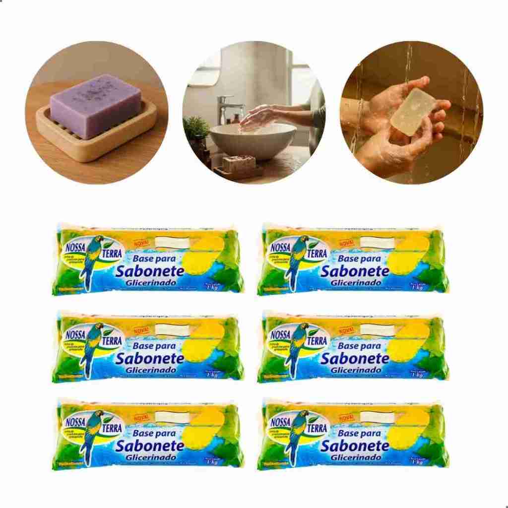 6 Bases Glicerinada Para Sabonetes Glicerinados Branca Terra Nossa
