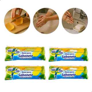 4kg Bases De Glicerina Branca e Transparente Para Sabonete Nossa Terra em Oferta na Shopee