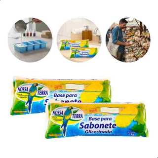 2 Bases De Glicerina Branca Para Sabonetes Glicerinados Nossa Terra