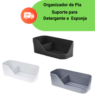 Organizador De Pia Porta Detergente Esponja Sabão Compacto Trium OU em Oferta na Shopee